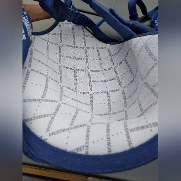 Victoria's Secret Uplift Semi Demi Bra Size 34B, Blue & Black Pattern, U… - Picture 4 of 11